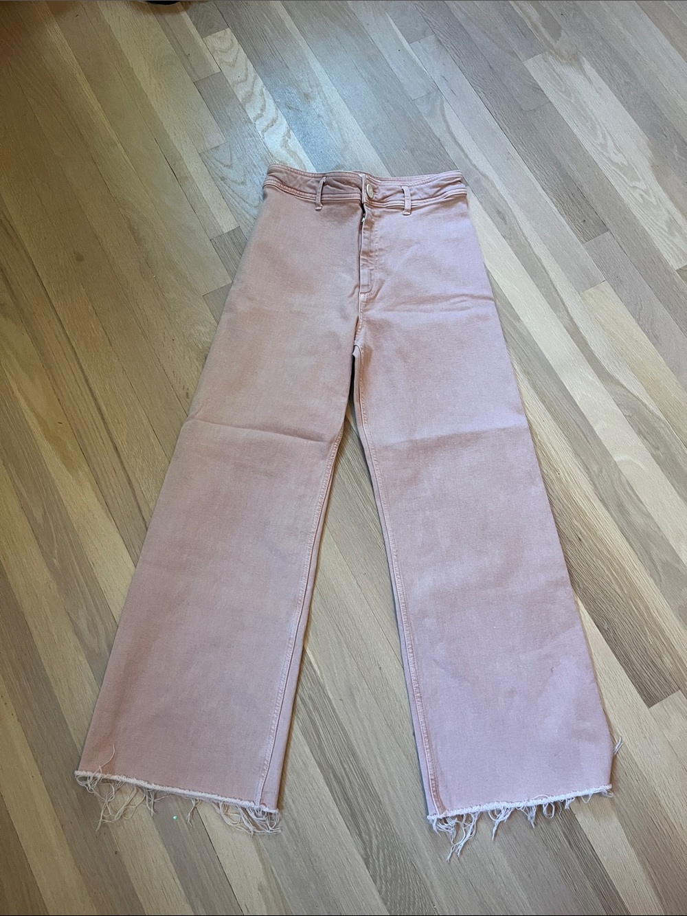 Zara marine straight High-Rise Wide Leg Pink Women's Jeans